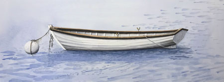 Struna Galleries of Brewster and Chatham, Cape Cod Paintings of New England and Cape Cod  - **Harbored Dory